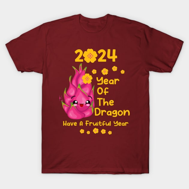 Lunar New Year 2024 The Year Of Dragon 2024 Men Women Kids T-Shirt by AimArtStudio